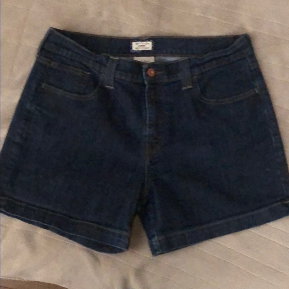 Womens Levis Dark 515 Denim Jean Shorts Size 12